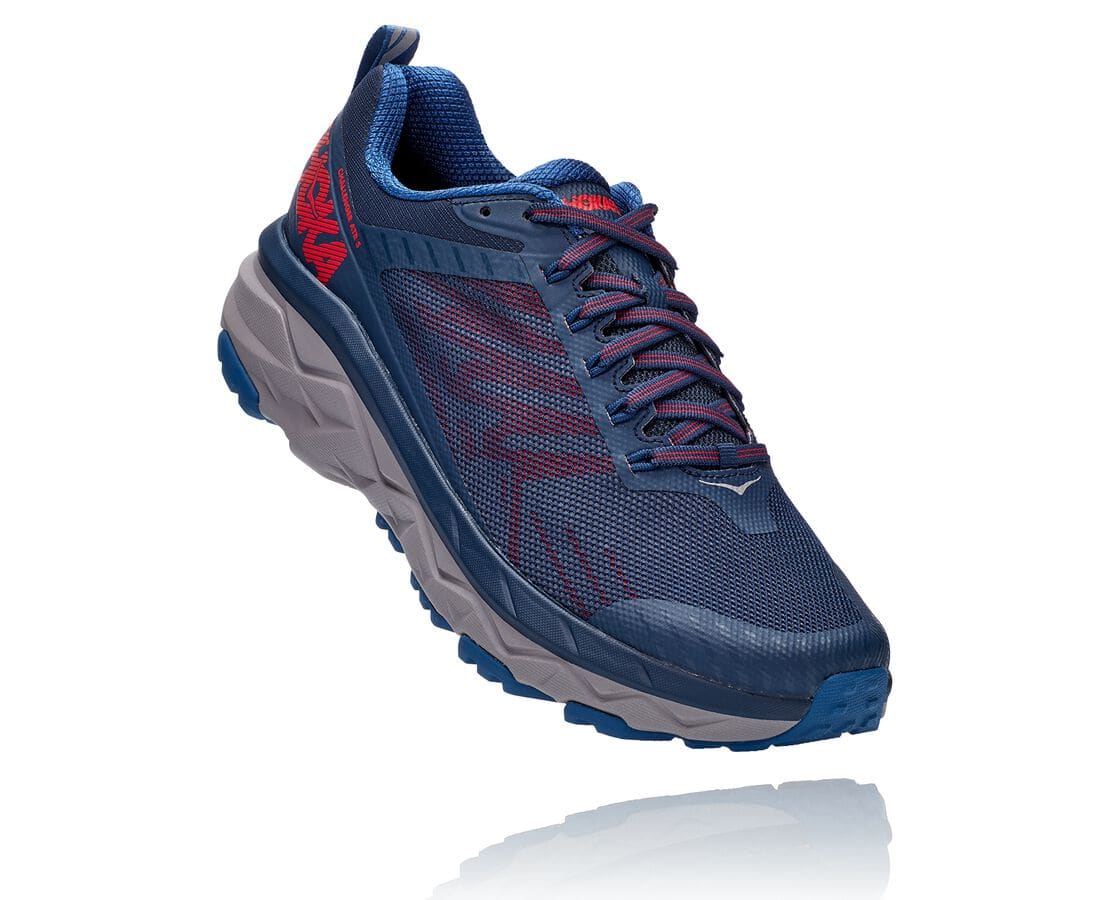 Hoka One One Challenger Atr 5 Férfi Terepfutó Cipők Sötét Kék / Piros [CQRND-5719]